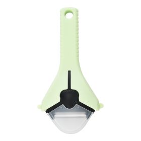 Fruits And Vegetables Planing Tools Household Three-in-one Peeler (Color: Green)